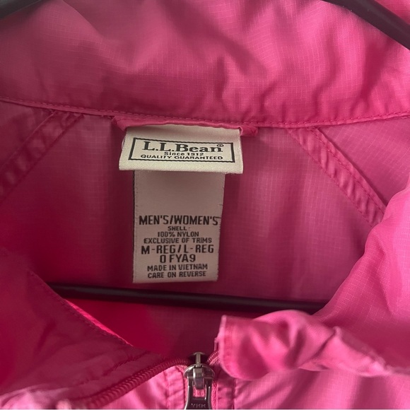 L.L. Bean Pink Lightweight Windbreaker Jacket Size Large - Picture 2 of 9
